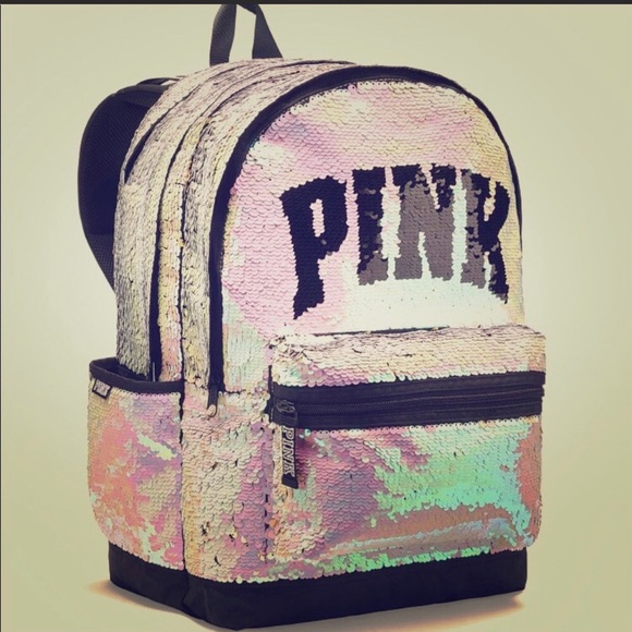 PINK Victoria's Secret Handbags - 😍 VS PINK Sequined Backpack, NWT
